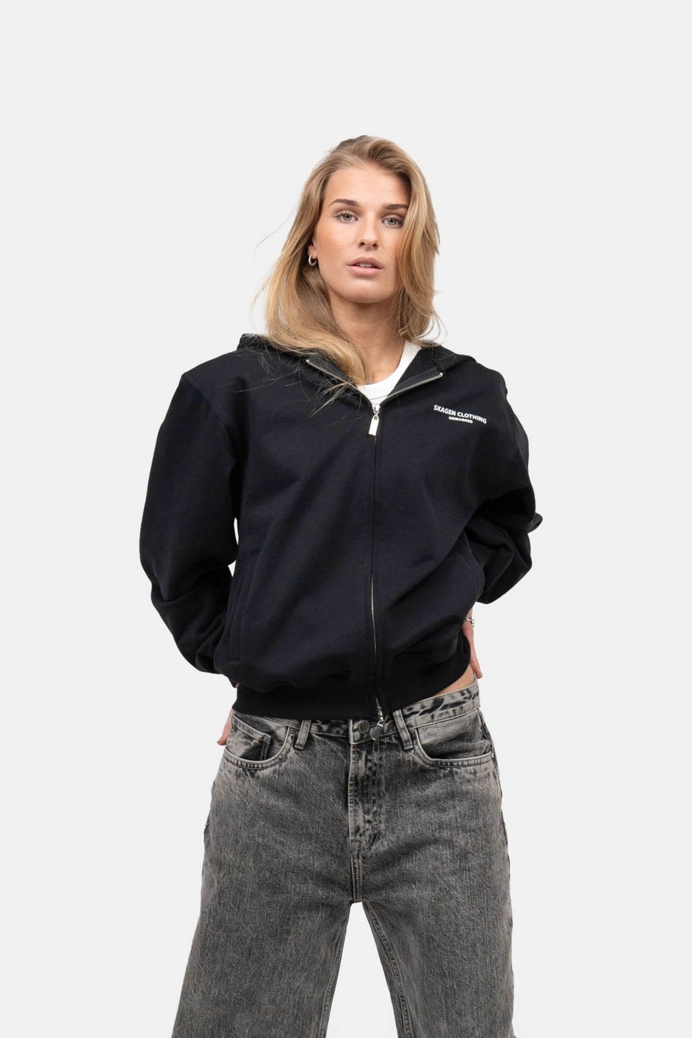 UNMARKED Zip-Hoodie Sort | Skagen-clothing.dk